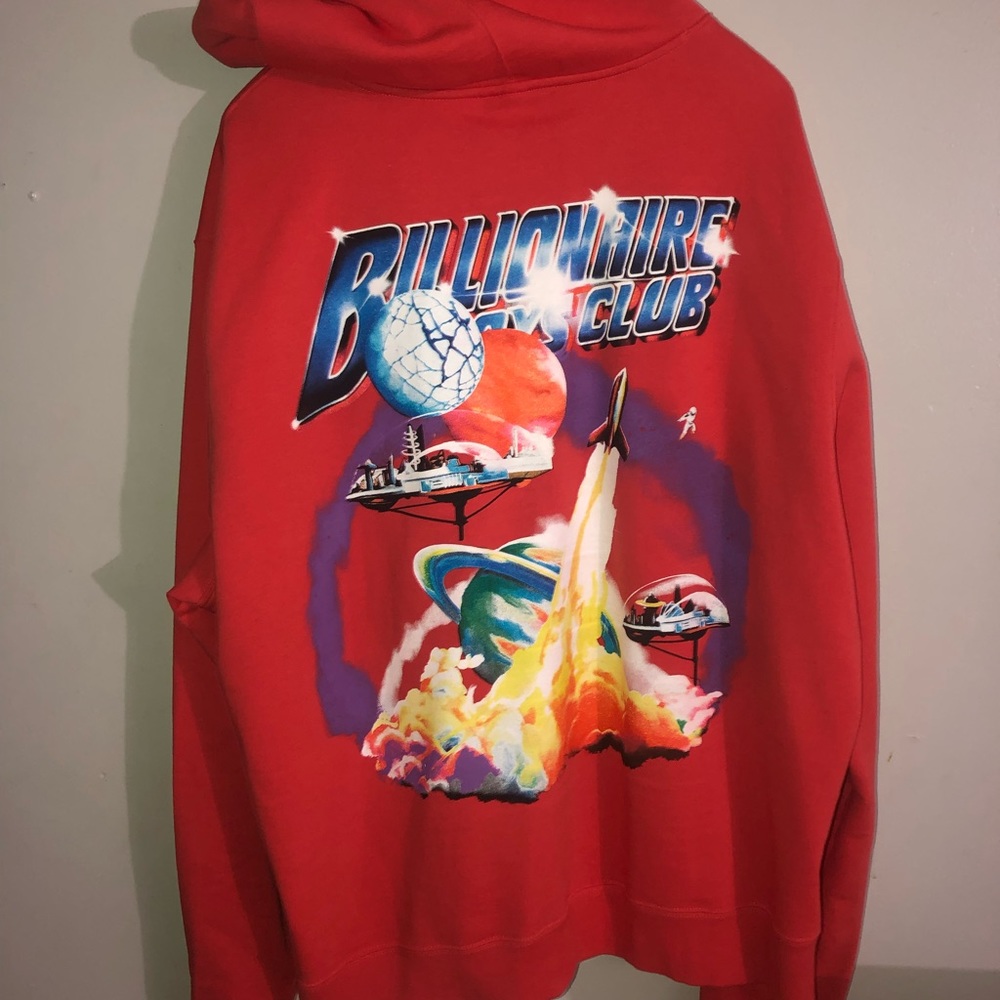 Billionaire boys club hoodie orange graphic